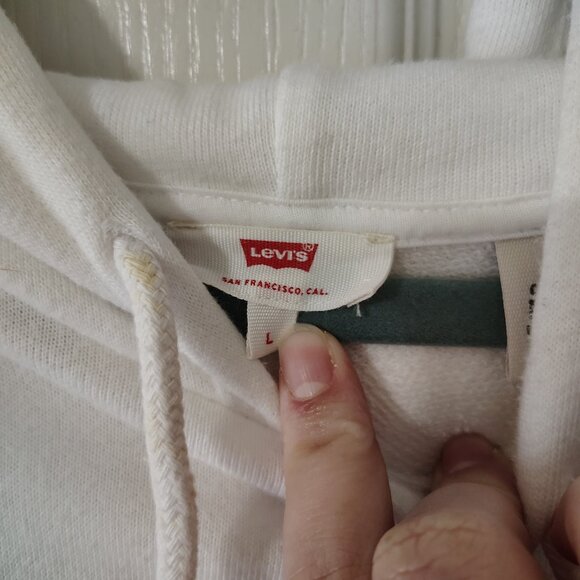 Levi's White Hoodies Printed Sparkled Size L - Picture 4 of 9